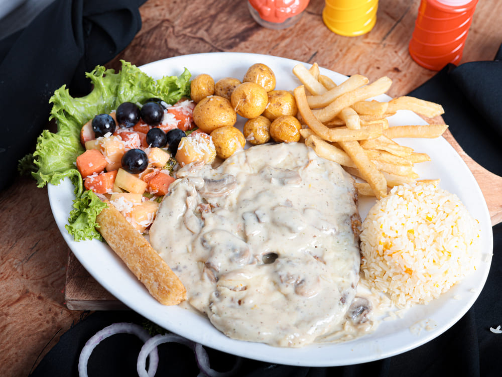 Trucha con Champiñones